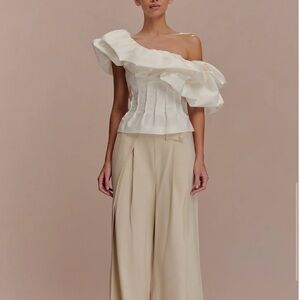 One-Shoulder Bubble Top